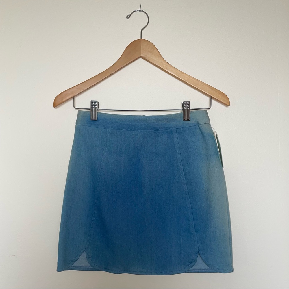 Tulip denim mini skirt